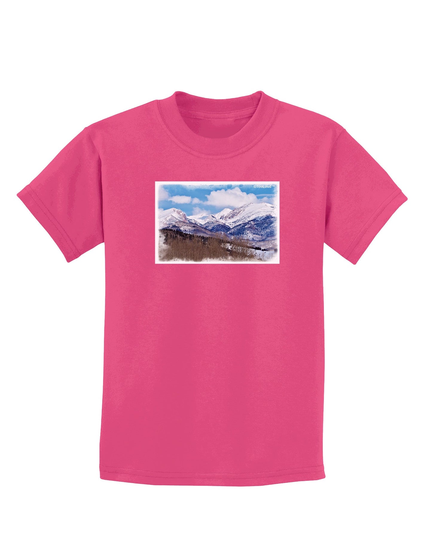 Pikes Peak Childrens Dark T-Shirt-Childrens T-Shirt-TooLoud-Sangria-X-Small-Davson Sales
