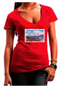 Pikes Peak Juniors V-Neck Dark T-Shirt-Womens V-Neck T-Shirts-TooLoud-Red-Juniors Fitted Small-Davson Sales