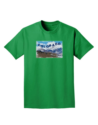 Pikes Peak Text Adult Dark T-Shirt-Mens T-Shirt-TooLoud-Kelly-Green-Small-Davson Sales