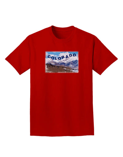 Pikes Peak Text Adult Dark T-Shirt-Mens T-Shirt-TooLoud-Red-Small-Davson Sales