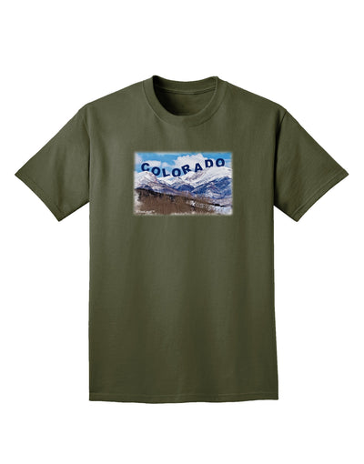 Pikes Peak Text Adult Dark T-Shirt-Mens T-Shirt-TooLoud-Military-Green-Small-Davson Sales