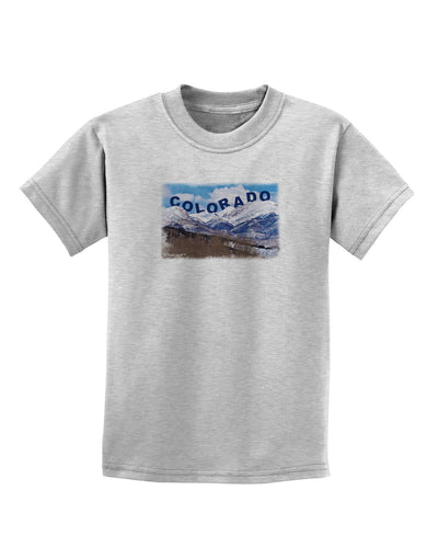 Pikes Peak Text Childrens T-Shirt-Childrens T-Shirt-TooLoud-AshGray-X-Small-Davson Sales