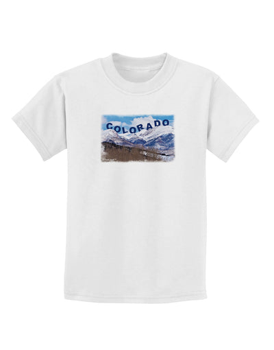 Pikes Peak Text Childrens T-Shirt-Childrens T-Shirt-TooLoud-White-X-Small-Davson Sales