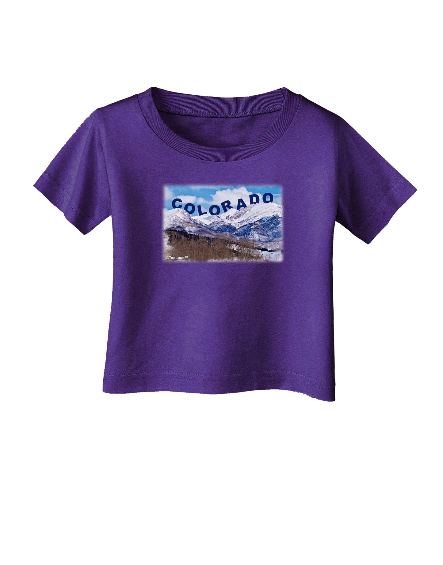 Pikes Peak Text Infant T-Shirt Dark-Infant T-Shirt-TooLoud-Purple-06-Months-Davson Sales