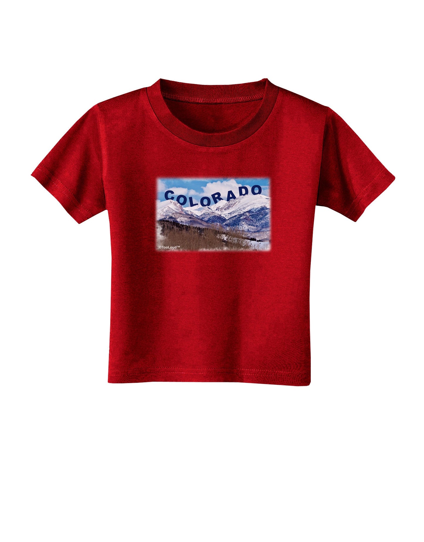 Pikes Peak Text Toddler T-Shirt Dark-Toddler T-Shirt-TooLoud-Red-2T-Davson Sales
