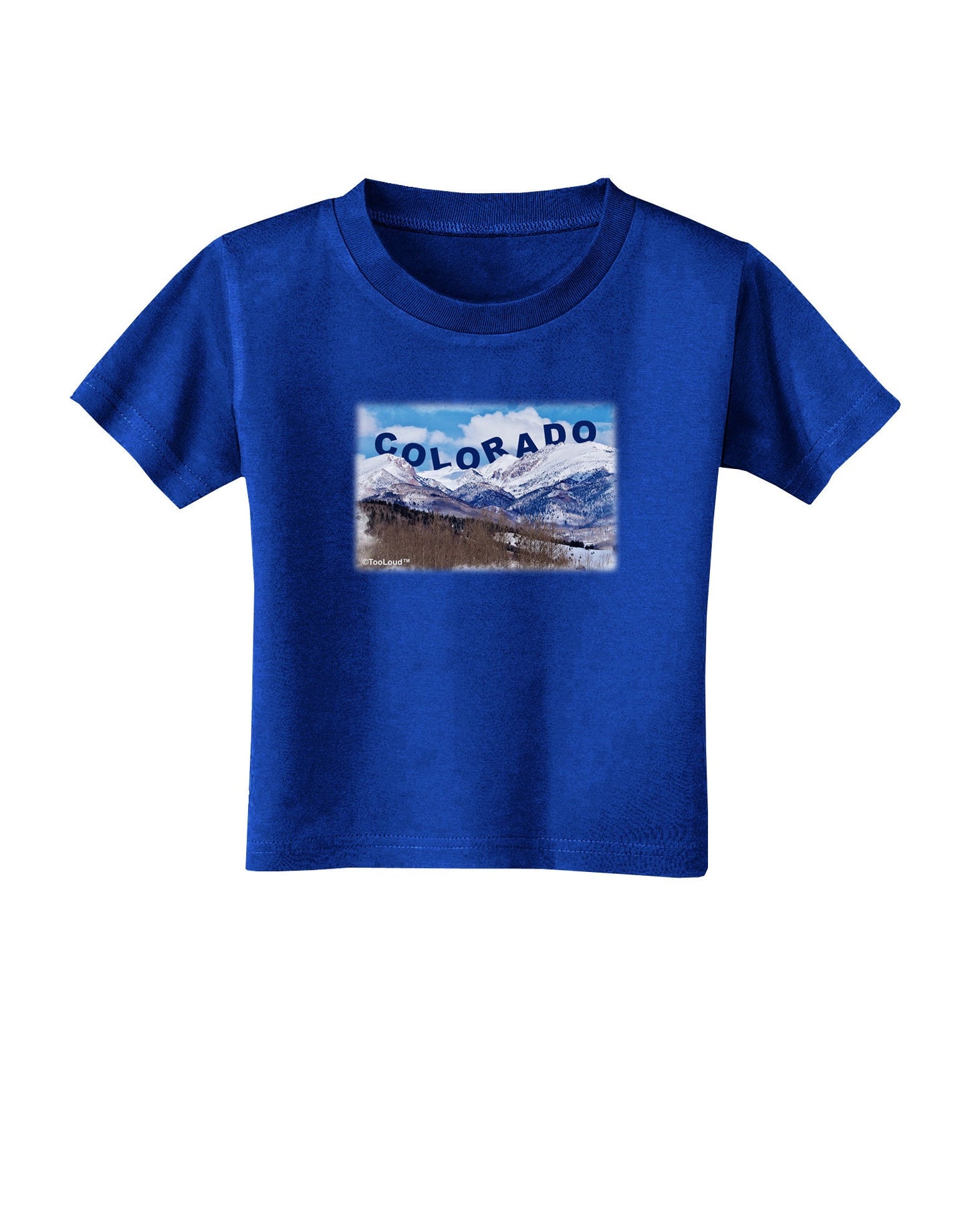 Pikes Peak Text Toddler T-Shirt Dark-Toddler T-Shirt-TooLoud-Royal-Blue-2T-Davson Sales