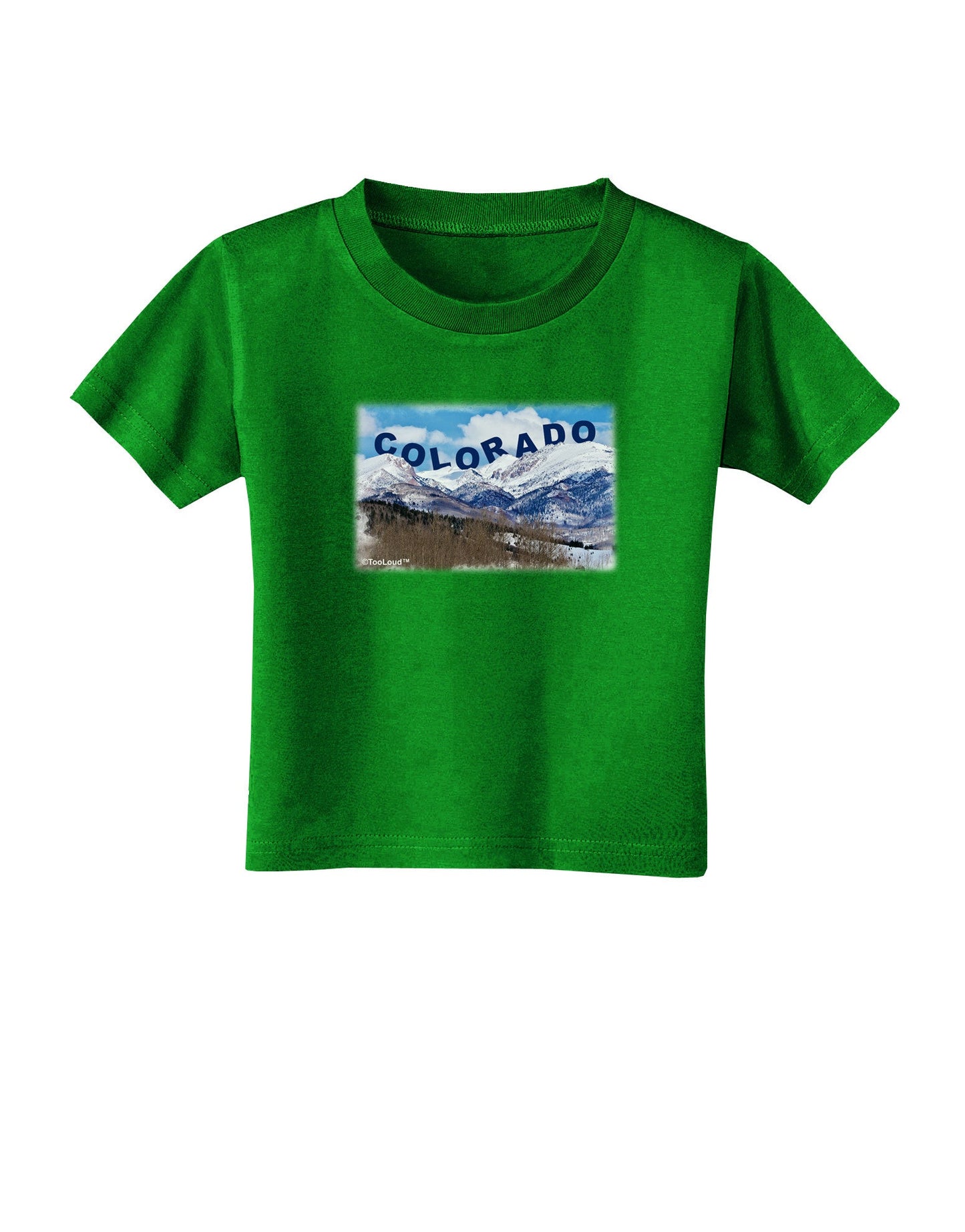 Pikes Peak Text Toddler T-Shirt Dark-Toddler T-Shirt-TooLoud-Clover-Green-2T-Davson Sales