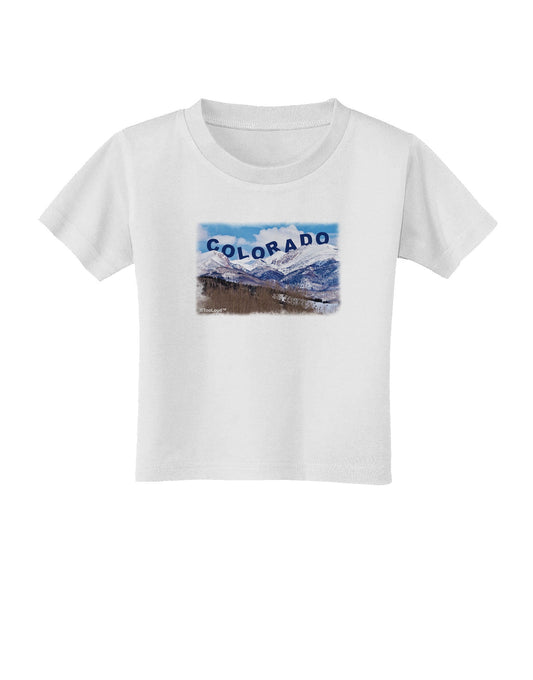 Pikes Peak Text Toddler T-Shirt-Toddler T-Shirt-TooLoud-White-2T-Davson Sales