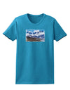 Pikes Peak Text Womens Dark T-Shirt-TooLoud-Turquoise-X-Small-Davson Sales