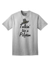 Pilgrim-Inspired Adult T-Shirt: A Nostalgic and Stylish Addition to Your Wardrobe-Mens T-shirts-TooLoud-AshGray-Small-Davson Sales
