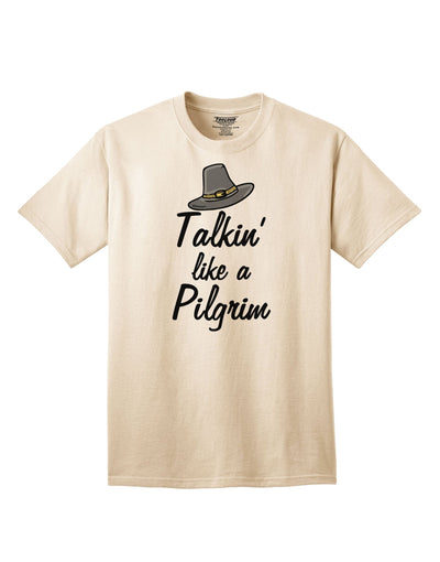 Pilgrim-Inspired Adult T-Shirt: A Nostalgic and Stylish Addition to Your Wardrobe-Mens T-shirts-TooLoud-Natural-Small-Davson Sales