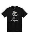 Pilgrim-Inspired Adult T-Shirt: A Nostalgic and Stylish Addition to Your Wardrobe-Mens T-shirts-TooLoud-Black-Small-Davson Sales