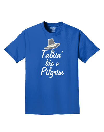 Pilgrim-Inspired Adult T-Shirt: A Nostalgic and Stylish Addition to Your Wardrobe-Mens T-shirts-TooLoud-Royal-Blue-Small-Davson Sales