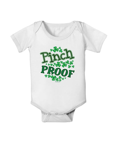 Pinch Proof St Patricks Day Baby Romper Bodysuit-Baby Romper-TooLoud-White-06-Months-Davson Sales