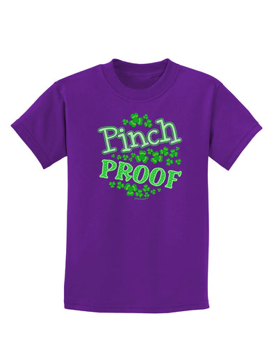 Pinch Proof St Patricks Day Childrens Dark T-Shirt-Childrens T-Shirt-TooLoud-Purple-X-Small-Davson Sales