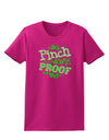 Pinch Proof St Patricks Day Womens Dark T-Shirt-TooLoud-Hot-Pink-Small-Davson Sales