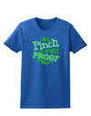 Pinch Proof St Patricks Day Womens Dark T-Shirt-TooLoud-Royal-Blue-X-Small-Davson Sales