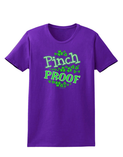 Pinch Proof St Patricks Day Womens Dark T-Shirt-TooLoud-Purple-X-Small-Davson Sales