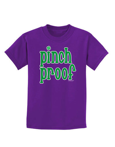 Pinch Proof - St. Patrick's Day Childrens Dark T-Shirt by TooLoud-Childrens T-Shirt-TooLoud-Purple-X-Small-Davson Sales