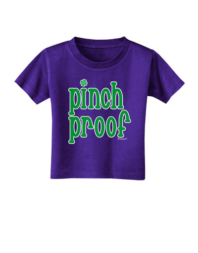 Pinch Proof - St. Patrick's Day Toddler T-Shirt Dark by TooLoud-Toddler T-Shirt-TooLoud-Purple-2T-Davson Sales