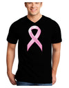 Pink Breast Cancer Awareness Ribbon - Stronger Everyday Adult Dark V-Neck T-Shirt-TooLoud-Black-Small-Davson Sales