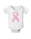 Pink Breast Cancer Awareness Ribbon - Stronger Everyday Baby Romper Bodysuit-Baby Romper-TooLoud-White-06-Months-Davson Sales