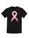 Pink Breast Cancer Awareness Ribbon - Stronger Everyday Childrens Dark T-Shirt-Childrens T-Shirt-TooLoud-Black-X-Small-Davson Sales