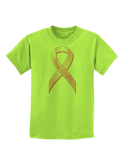 Pink Breast Cancer Awareness Ribbon - Stronger Everyday Childrens T-Shirt-Childrens T-Shirt-TooLoud-Lime-Green-X-Small-Davson Sales