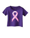 Pink Breast Cancer Awareness Ribbon - Stronger Everyday Infant T-Shirt Dark-Infant T-Shirt-TooLoud-Purple-06-Months-Davson Sales