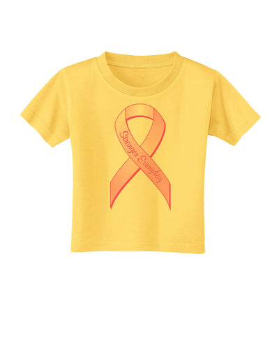 Pink Breast Cancer Awareness Ribbon - Stronger Everyday Toddler T-Shirt-Toddler T-Shirt-TooLoud-Yellow-2T-Davson Sales