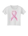 Pink Breast Cancer Awareness Ribbon - Stronger Everyday Toddler T-Shirt-Toddler T-Shirt-TooLoud-White-2T-Davson Sales