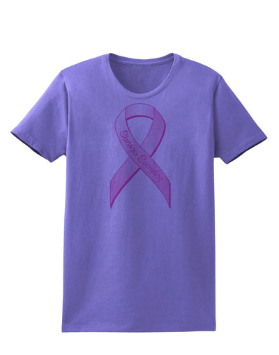 Pink Breast Cancer Awareness Ribbon - Stronger Everyday Womens T-Shirt-Womens T-Shirt-TooLoud-Violet-X-Small-Davson Sales