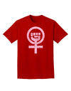 Pink Distressed Feminism Symbol Adult Dark T-Shirt-Mens T-Shirt-TooLoud-Red-Small-Davson Sales
