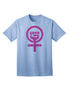 Pink Distressed Feminism Symbol Adult T-Shirt-Mens T-Shirt-TooLoud-Light-Blue-Small-Davson Sales