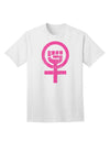 Pink Distressed Feminism Symbol Adult T-Shirt-Mens T-Shirt-TooLoud-White-Small-Davson Sales