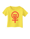 Pink Distressed Feminism Symbol Infant T-Shirt-Infant T-Shirt-TooLoud-Yellow-06-Months-Davson Sales