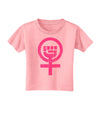 Pink Distressed Feminism Symbol Toddler T-Shirt-Toddler T-Shirt-TooLoud-Candy-Pink-2T-Davson Sales