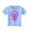 Pink Distressed Feminism Symbol Toddler T-Shirt-Toddler T-Shirt-TooLoud-Aquatic-Blue-2T-Davson Sales