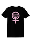 Pink Distressed Feminism Symbol Womens Dark T-Shirt-TooLoud-Black-X-Small-Davson Sales