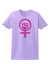 Pink Distressed Feminism Symbol Womens T-Shirt-Womens T-Shirt-TooLoud-Lavender-X-Small-Davson Sales