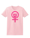 Pink Distressed Feminism Symbol Womens T-Shirt-Womens T-Shirt-TooLoud-PalePink-X-Small-Davson Sales