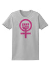 Pink Distressed Feminism Symbol Womens T-Shirt-Womens T-Shirt-TooLoud-AshGray-X-Small-Davson Sales