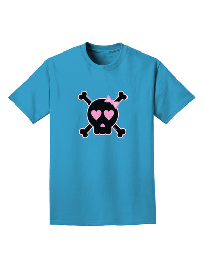 Pink and Black Crossbones Girl Adult Dark T-Shirt-Mens T-Shirt-TooLoud-Turquoise-Small-Davson Sales