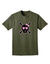 Pink and Black Crossbones Girl Adult Dark T-Shirt-Mens T-Shirt-TooLoud-Military-Green-Small-Davson Sales