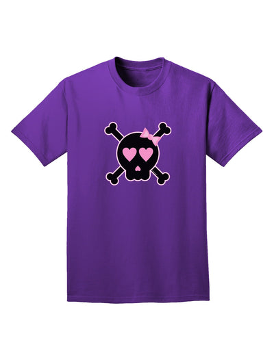 Pink and Black Crossbones Girl Adult Dark T-Shirt-Mens T-Shirt-TooLoud-Purple-Small-Davson Sales