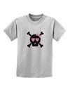 Pink and Black Crossbones Girl Childrens T-Shirt-Childrens T-Shirt-TooLoud-AshGray-X-Small-Davson Sales