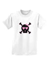 Pink and Black Crossbones Girl Childrens T-Shirt-Childrens T-Shirt-TooLoud-White-X-Small-Davson Sales