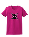 Pink and Black Crossbones Girl Womens Dark T-Shirt-TooLoud-Hot-Pink-Small-Davson Sales