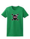 Pink and Black Crossbones Girl Womens Dark T-Shirt-TooLoud-Kelly-Green-X-Small-Davson Sales