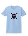 Pink and Black Crossbones Girl Womens T-Shirt-Womens T-Shirt-TooLoud-Light-Blue-X-Small-Davson Sales